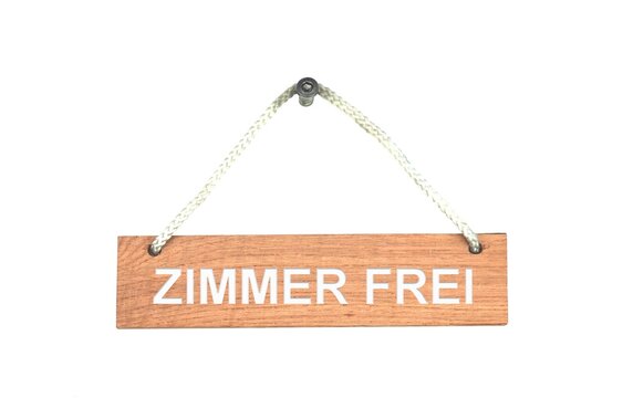 Hinweisschild aus Holz - Zimer frei