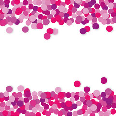 Pink Confetti Vector Frame
