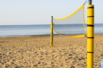 Beach volleyball on the sand of Amoudara
