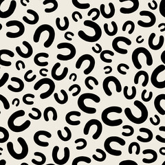 Seamless brushpen textile doodle pattern grunge texture