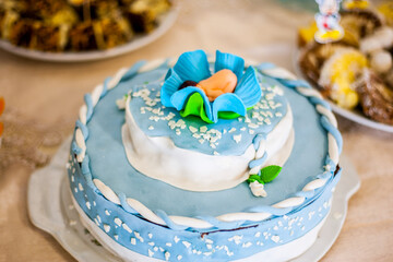 Blue baby cake
