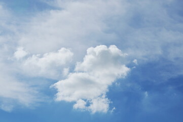 
cloudy floating on bright sky in sunshine day
