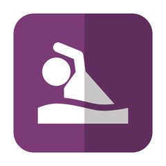 pictogram man swimming icon over white background. vector illustration