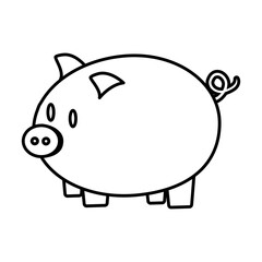 piggy bank icon over white background. vector illustration