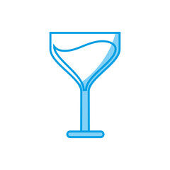 wine glass icon over white background. vector illustration