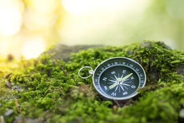 Fotobehang Kompass liegend am Boden © Patrick Daxenbichler