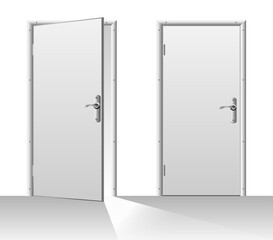 open and closed door