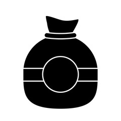 money sack icon over white background. vector illustration