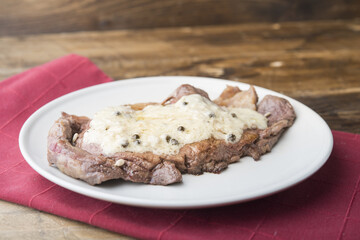 Steak with sauce