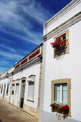 typical street of Sao Bras Alportel, Algarve, Portugal