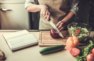 Mature woman in kitchen