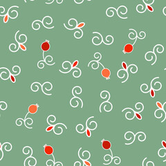 Floral pattern made of doodles. Seamless background, vector pattern for cushion, pillow, bandanna, kerchief, shawl fabric print. Texture for clothes and bedclothes. Cartoon flowers.