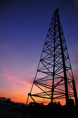 tower crane in twilight