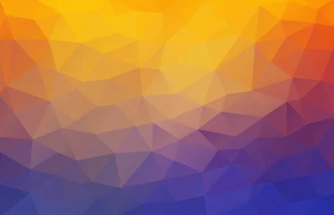 Fototapeten Flat 2D bright yellow and blue abstract triangle shape background © igor_shmel