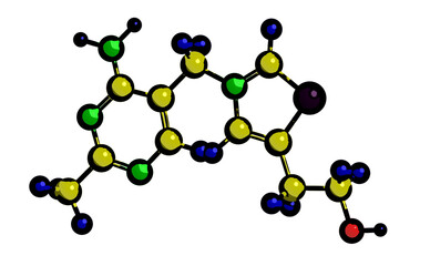 Molecular structure of Thiamine (vitamin B1)