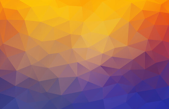 Flat 2D bright yellow and blue abstract triangle shape background