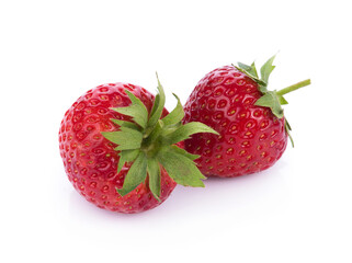 closeup strawberry isolated on white background