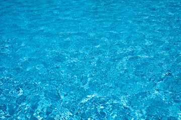 Blue ripped water in swimming pool