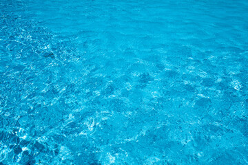 Blue ripped water in swimming pool
