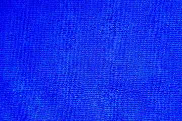 close up shot of blue microfiber cloth texture for background