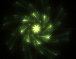 Lacy colorful clockwork pattern. Digital fractal art design. Abstract design of sacred symbols signs geometry.