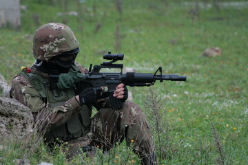 Fototapeta premium Softair soldier 