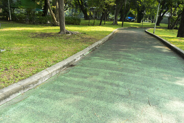 Space and concrete floor in public park