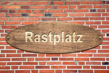Fototapeta premium Schild 240 - Rastplatz