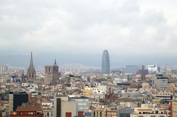 Obraz premium Barcelona, view from the Montjuic