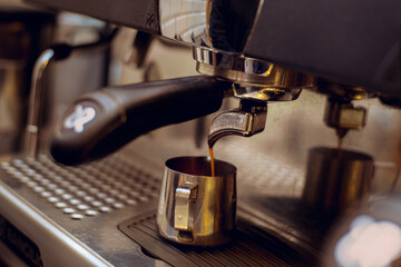 Making coffee barista