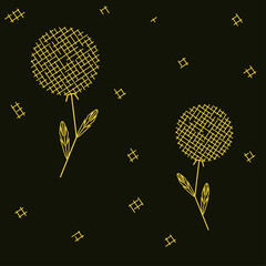 dandelions geometric pattern