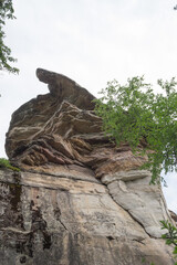 Fototapeta na wymiar Quaint rock cliff. Urals
