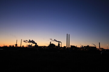 An industrial sunset