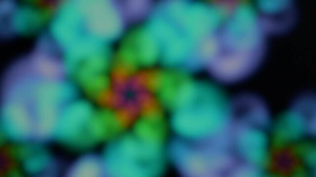 Blurred , Colorful looping kaleidoscope sequence. Abstract motion
