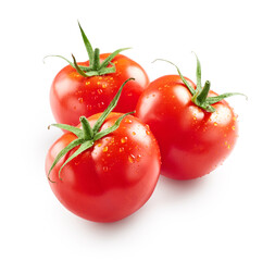 Tomatoes with drops of water