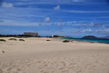 Die Sanddünen von  Fuerteventura von den Kanarischen Inseln