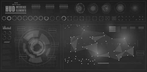 Futuristic virtual graphic touch user interface, target