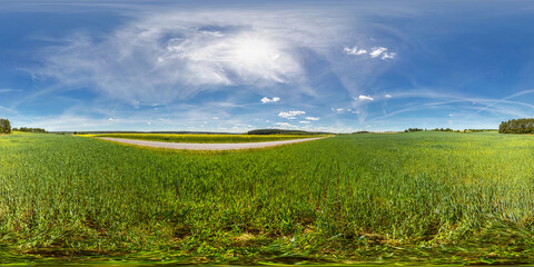full 360 degree seamless panorama in equirectangular spherical equidistant projection. Panorama in...
