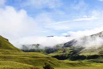 Low clouds over the mountain