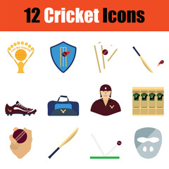 Cricket icon set