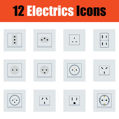 Electrics icon set