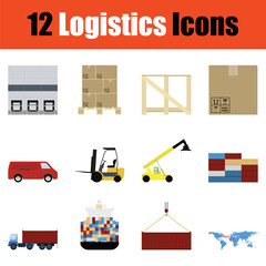 Logistics icon set