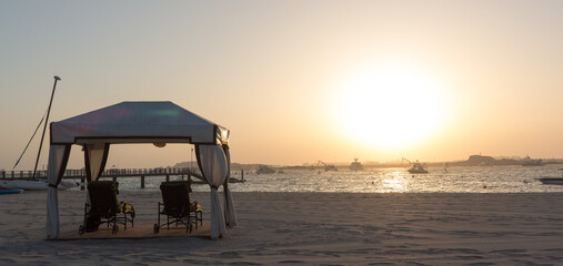 Luxurious gazebo on the beach