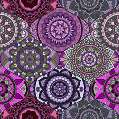 Patchwork pattern. Vintage decorative elements. Hand drawn background. Islam, Arabic, Indian, ottoman motifs. Perfect for printing on fabric or paper.