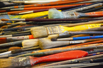Painter's old brushes