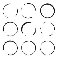 Vector set of black frames. Grunge style design