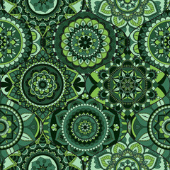 Patchwork pattern. Vintage decorative elements. Hand drawn background. Islam, Arabic, Indian, ottoman motifs. Perfect for printing on fabric or paper.