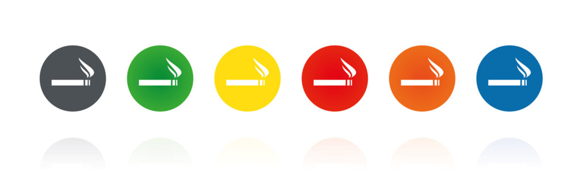 Zigarette angeündet - Farbige Buttons