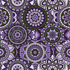 Patchwork pattern. Vintage decorative elements. Hand drawn background. Islam, Arabic, Indian, ottoman motifs. Perfect for printing on fabric or paper.