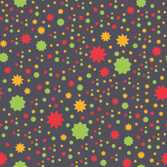 Seamless texture with abstract flowers in colors